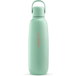SodaStream - Fizz & Go Cool Bottle | Stainless Steel Carbonating Water Bottle | Keeps Drinks Cold 12 Hrs | Cupholder Friendly | Compatible with Pink CO2 cylinder machines | Mint color | 30.4 oz