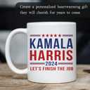 Kamala Harris 2024 11oz Ceramic Coffee Mug First Female Madam President Cup Woman Equal Rights Gifts for Democrats