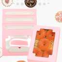 qiqee 36Packs Auto-pop Pink Cookie Boxes for Gift Giving 8x5.3x2 inch One Second Folding Pink Bakery Box with Window Treat Box for Donuts Candies and Biscuit