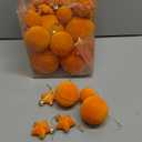 38pcs Orange Velvet Christmas Ball Ornaments, Christmas Tree Decorations With Paper Ornaments, Shatterproof Hanging Xmas Dcor Set for Home Fall Tanksgiving Holiday In 3 Sizes (Small Medium Large)