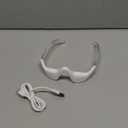 Under Eye Red Light Therapy Device, 4 Modes Red Light Therapy Glasses, Red 650NM Red Light Eye Mask for The Treatment of Eye Bags,Dark Circles, Periorbital Wrinkles and Rhytides (White)