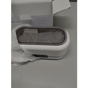 Ultrasonic Jewelry Cleaner, 48KHz Ultrasonic Cleaner Machine for Jewelry, Eyeglasses, Rings, Watch Strap, Dentures-Dual Cleaning Modes, 304 Stainless Steel Tank (White)