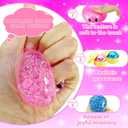 2PCS Mini Glitter Dumpling Squishy, 2026 Upgrade Dumling Mystery Box, Colorful Dumplings Stress Balls Fidget Sensory, Fidget Squeeze Toy for Holiday & Birthday Gifts (Blue+Pink)