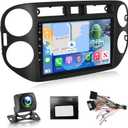 NHOPEEW Android Radio for VW Tiguan 2006-2016 with Backup Camera, [2+64G] 9 inch Touchscreen GPS Navigation Tiguan Radio - Wireless Carplay & Android Auto, DSP, 5G/WiFi, Mirror Link, SWC + Canbus