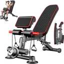 Adjustable Weight Bench - Utility workout Benches for Exercise, Free Installation Design for Portable Fitness Strength Training Equipment at Home Gym