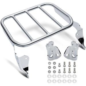 MoKitDora Sport Luggage Rack for Harley Sissy Bar Uprights Compatible with 2018-later Softail Low Rider FXLR FXLRS FXLRST Fat Bob FXFB FXFBS Sport Glide FLSB, Chrome