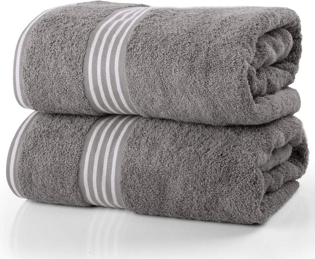 Set Of 2 Bath Towel 100% Cotton,35x70In
