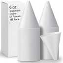 100 Pcs Disposable Paper Engine Oil Funnels, 6oz for Automotive Motor Use, No Spill Funnel for Windshield Washer Fluid, Water, Gas