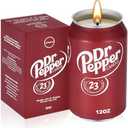 Doctor Pepper Candle - Smells Like The Real Soda - Cute Candles for Cool Gifts - Funny Candles for Any Occasion - Cute Things for Aesthetic Room Decor - Cool Candle for Cool Things