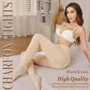 Fleece Lined Thick Tights,Thermal Pantyhose Leggings, High Waist Winter Warm Pants for Women Nude