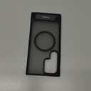 TORRAS Strong Magnetic & Seamless Stand for Samsung Galaxy S24 Ultra Case, Fit for MagSafe, Mil-Grade Drop Protection, Kickstand for Samsung Galaxy S24 Ultra Case, Translucent Back/Black Edge