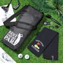 2 x Realspring Golf Cooler Bag Golf Accessories Kit for Men with Golf Towel Golf Ball Cleaning Brush Divot Repair Tool Small Soft Cooler Bags Insulated Beer Cooler Holds for Father's Day Golf Gifts