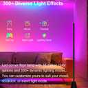 2Pcs Corner Floor Lamp,Smart RGB LED Corner Lamp with App and Remote Control,16 Million Colors & 68+ Scene,Music Sync,Timer Setting,Ideal Standing Lamp for Living Room,Bedrooms,Gaming Rooms