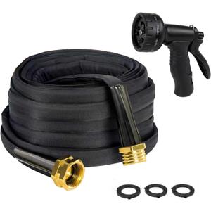 50FT Garden Hose Ultra Lightweight Outdoor Water Hose for Yard Garden
Kink-Free Flexible Hose Durable Abrasion Resistant 10-Function Nozzle for Yard, Lawn, Marine, RV and Daily Car Wash