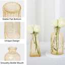 RUCKACE Bud Vases in Bulk 22 Gold Glass Small Vases Flower Vase for Centerpiece Table Wedding Decorations Home Decor Party