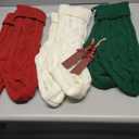 6PACK LumaBria18Inch Cable Knitted Personalized Christmas Stockings, Personalized Hanging Stockings for Holiday Party, Christmas Tree, and Family Home Decor in Red, White, Green