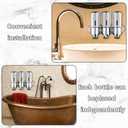 3 in 1 Chamber Wall Mounted Bathroom Shower Pump Dispenser and Organizer-Holds Shampoo, Soap, Conditioner, Shower Gel, for Bathroom Kitchen Hotel (Silver)