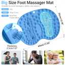 Foot Massage Mat, Big Foot Reflexology Mat with Magnetic Therapy, Foot-Shaped Acupressure Mat for Feet Relaxation, Under Desk Mat Pressure Point Mat for Pain, Fatigue and Stress Relief (Blue)