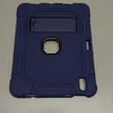 Azzsy Case for iPad (A16) 11th Generation 11 Inch 2025 / iPad 10th Generation 10.9 Inch 2022, [Built-in Pencil Holder] Heavy Duty Shockproof Rugged Protective Case, Navy Blue2