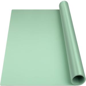 Silicone Mat Heat Resistant Mats for Countertop, Large Silicone Mats for Crafts Kitchen Counter Workbench Table protector, Size 36x24 inches Thick 2mm,Rolled Package,Light Green