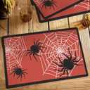 WRAPAHOLIC 50 Sheets Halloween Paper Place Mats - 11 x 17 Inch Disposable Placemat Spider and Spider Web Decorative Paper Table Mats for Dinner Table Setting Halloween Party Supplies