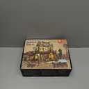 Western Saloon Building Set with LED Light, Wild West Building Block Toy 1727 PCS, Old West Construction Model with Horse Stable Carriage Cowboy Hat, House Building Kit for Adults Teens 12+