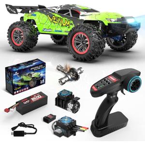 Hosim VENUM Mini 1:8 RC Cars for Adults Fast 80+KMH, Remote Control Truck 4X4 All Terrains Waterproof 2.4GHZ Off Road Hobby Grade Large High Speed RC Monster Truck with 3S Battery