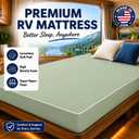 Greaton, 4-Inch Gel Memory Foam RV Mattress Replacement with Vinyl Cover, Medium Firm & Waterproof, Travel Camper Trailer Truck and Bunk, Pressure-Relief Support, Made in USA, 80" x 30"
