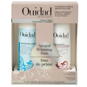 Ouidad Advanced Climate Control Heat & Humidity Styling Kit, Anti Frizz Curly Hair Products to Lock in Moisture & Block Humidity, Flexible, LongLasting Hold, No Parabens & Sulfates