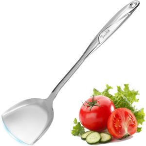 High Grade Wok Turner Shovel, Stainless Steel Turner, Kitchen Work,Wok SpatulaHeat-proof Design of Hollow Handle, No rust, Dishwasher Safe (4ouce/13.5 Inch) High Grade Wok Turner Shovel, Stainless Steel Turner, Kitchen Work,Wok SpatulaHeat-proof Design of Hollow Handle, No rust, Dishwasher Safe (4ouce/13.5 Inch)