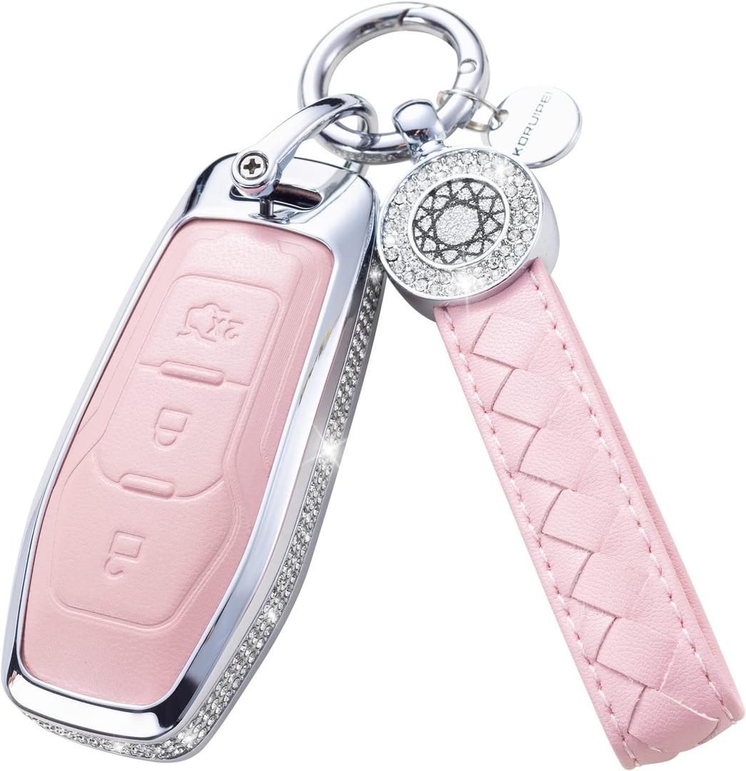 Key Fob Cover Compatible with Ford (Pink)