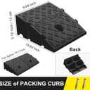 2Pack Curb Ramp Black Color, Portable Lightweight Heavy Duty Plastic Driveway Curb Ramps for Low Cars,Motorcycle Ramp,Curb Ramps (5.12" H 19.7" L Two Curb ramps Connected)