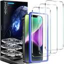 TZGZT [True 9H+ Shatterproof] 3 Pack for iPhone 14 Screen Protector Tempered Glass Film, with 3 Pack Camera Lens Protector Accessories, Phone Case Friendly, with Alignment Frame, Ultra HD