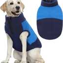 Queenmore Dog Fleece Sweater, Dog Sweater for Large Size Dog, Fleece Dog Vest Jacket, Pet Sweatshirt Winter Clothes for Dogs Boy Or Girl, Navy/Blue, 3XL (XXX-Large(Chest 31.5"))