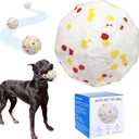 Interactive Dog Toys Dog Balls Activated Automatic Rolling Ball for Puppy Small Medium Dogs Smart Jumping Automatic Moving Bouncing and Rotating Ball Vibrating Keep Them Busy (White)