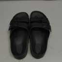BEMGNAR Mens Lightweight Comfort Slides Double Buckle Slip-on Adjustable EVA Orthopedic Flat Sandals (Size 7, Black)