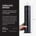 Hotel Collection Studio Scent Diffuser - Aromatherapy Scent Diffuser for Home & Office - Essential Oil Diffuser - Waterless and Cold Air Diffusion Technology - 400 sq. ft. Coverage - Black