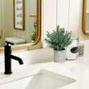 2 Pack Small Fake Plants Rosemary Potted Artificial Plants for Shelf Desk Home Bathroom Farmhouse Room Coffee Table Decor (Green)