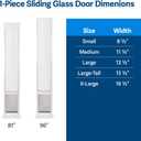 PetSafe 1-Piece Sliding Glass Pet Door for Dogs and Cats - Adjustable Height up to 80 11/16"- Large, White, No-Cut DIY Install, Aluminum Patio Panel Insert, Great for Renters or Seasonal Installation