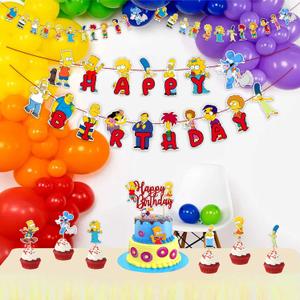 Seyal Brt Simpson Theme Birthday Party Supplies