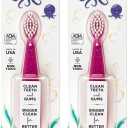 RADIUS Totz Toothbrush Extra Soft Brush BPA Free & ADA Accepted Designed for Delicate Teeth & Gums for Children 18 Months & Up - Pink Sparkle - Pack of 2