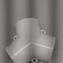 PATIKIL 4 Inch 3 Way Duct Splitter, Y Connector Air Vent Duct Hose Exhaust Pipe Adapter for Dryer Exhaust Fan Vent Systems HVAC, White