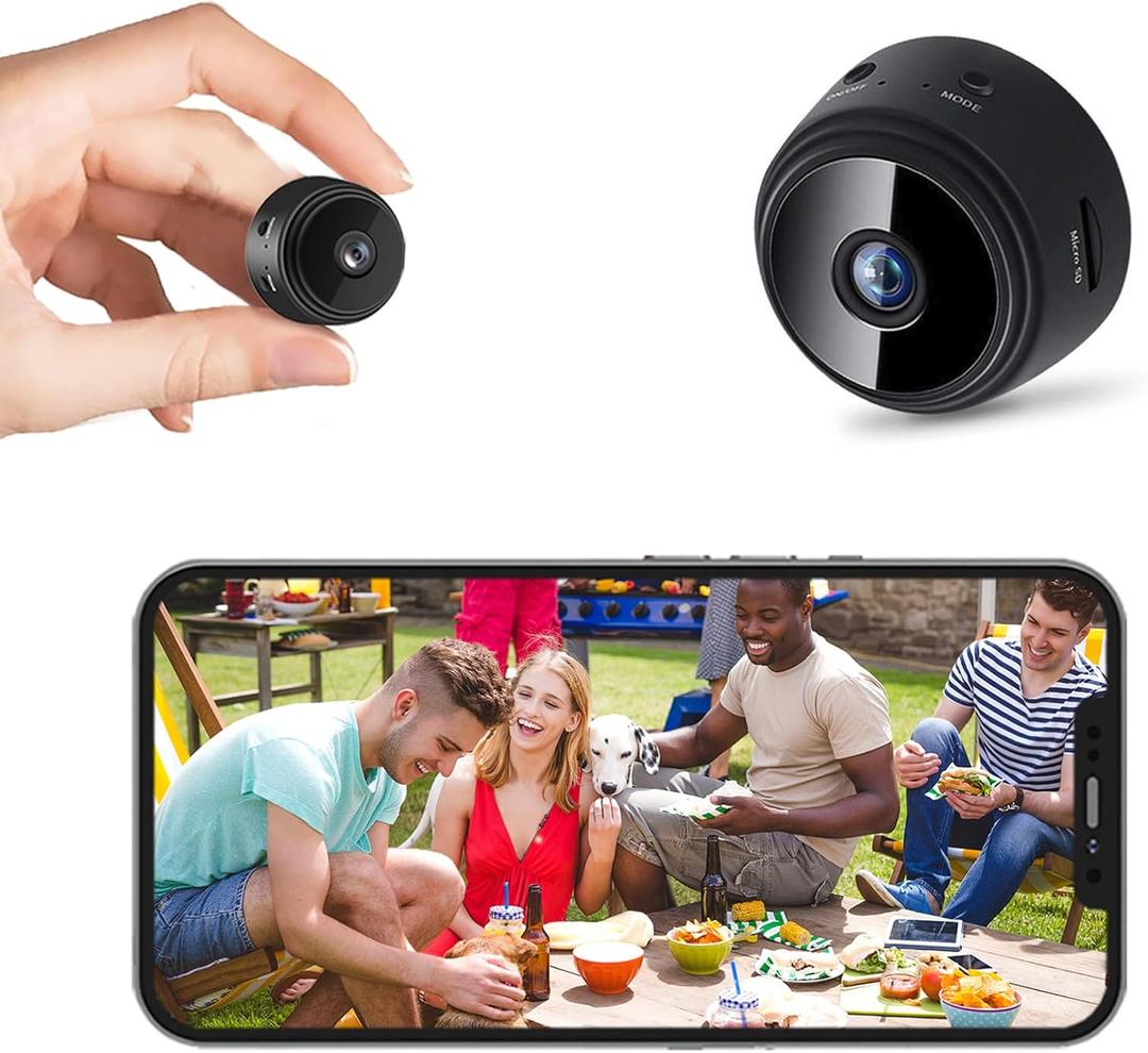 Hidden Camera-WiFi Wireless Cam-Nanny Camera-Spy Cameras-1080P HD Night Vision Baby Cam - Surveillance Cameras with Motion Detection and Night Vision,Compatible with Smart Phones-Black