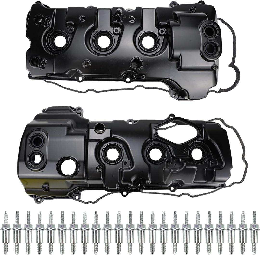 Aluminum Engine Valve Covers Compatible with Ford Expedition F-150 F150 Transit-150 Transit-250 Transit-350 HD Lincoln Navigator 3.5L V6 TURBOCHARGED 2013 2014 2015 2016 2017 2018 2019 2020 2021 2022