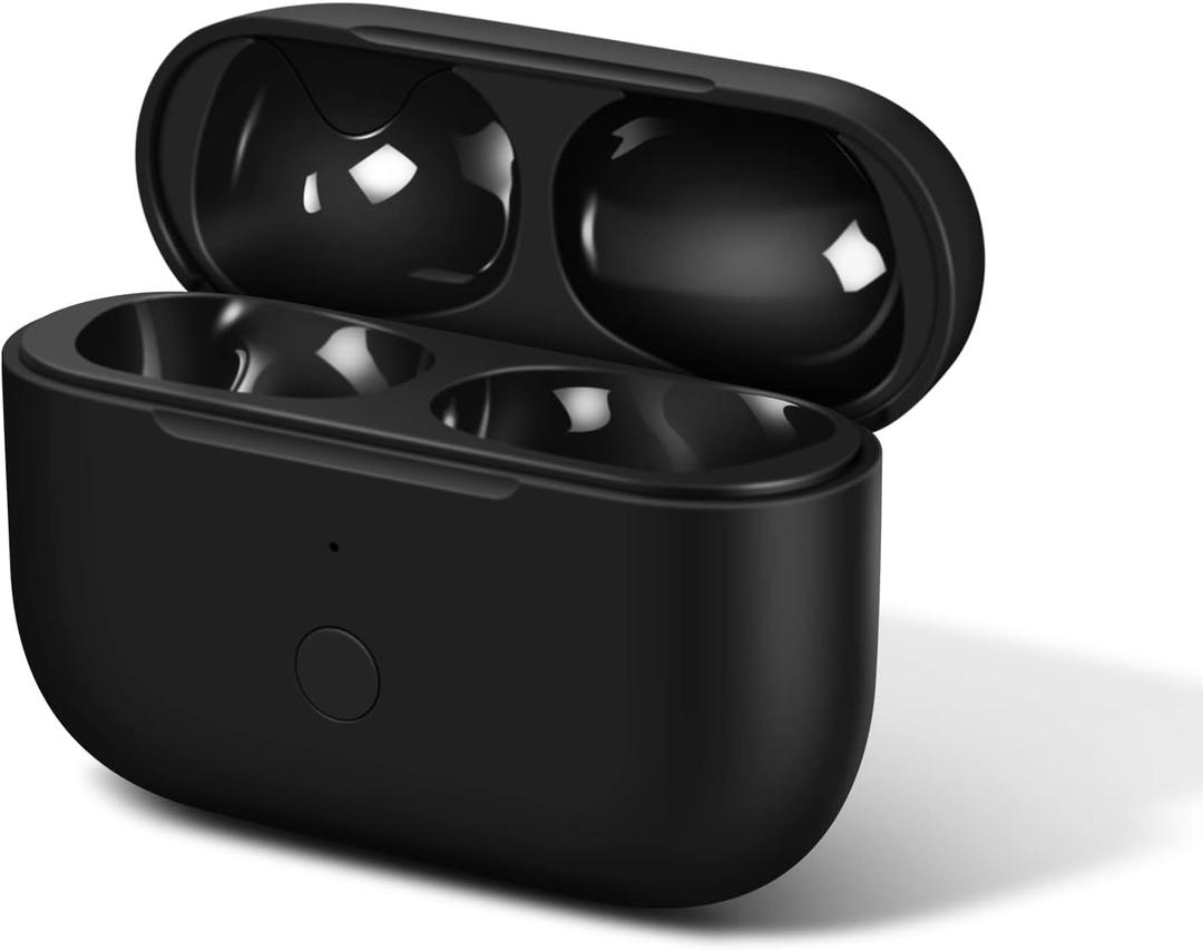 Jinstyles Charging Case Replacement for AirPods Pro 1st & 2nd Generation - Wireless Charger Case with Bluetooth Pairing Sync Button (Earbuds Not Included) - Black