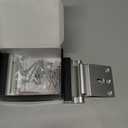 Home Security Door Lock, 2 Pack Childproof Door Reinforcement Lock with 3 Inch Stop Withstand 800 lbs for Top Front Inward Swinging Door, Upgrade Flip High Night Lock to Defend Your Home Kids (Silver)