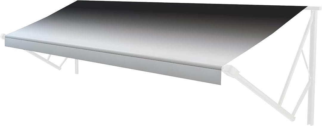 Solera Universal Fit Heavy-Duty Vinyl RV Patio Awning Replacement Fabric Black Fade 18' Awning (17'4" Fabric)