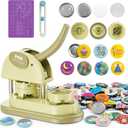 Elephant Button Maker Machine 2.25 inch– All-in-One DIY Pin Badge Press Kit with 100pcs Button Parts, Circle Cutter, No Installation, One-Handed Operation, Perfect for Crafts, Gifts & Events 2026 New