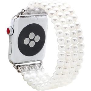 KAI Top Beaded Bracelet Compatible with iWatch Band 38mm 40mm 41mm 42mm  Women, Stone Beaded Elastic Stretch Replacement Strap for Apple Watch Ultra SE Series 10 9 8 7 6 5 4 3 2 1 (white pearl) KAI Top Beaded Bracelet Compatible with iWatch Band 38mm 40mm 41mm 42mm  Women, Stone Beaded Elastic Stretch Replacement Strap for Apple Watch Ultra SE Series 10 9 8 7 6 5 4 3 2 1 (white pearl)