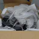 Dalouguan 32" Black Modern Ceiling Fan with Lights Remote Control, 6 Speeds 3 Light Color Low Profile Flush Mount Ceiling Fan with Light for Kitchen Bedroom